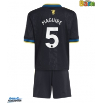 Manchester United Harry Maguire #5 Tredjedraktsett Barn 2025-26 Kortermet (+ Korte bukser)